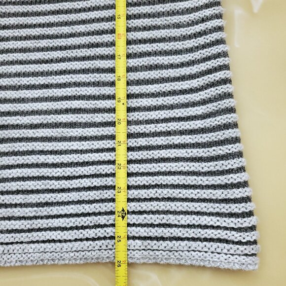 Haven Well Within Mock Turtleneck Ottoman Stitch Wool Blend Pullover Sweater L - Picture 9 of 12